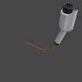 Industrial Charging Equipment With White Body Black Connector And Orange Cable