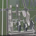 Modern High Rise Residential Complex With Central Garden And Green Landscape In Urban Area