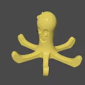 Yellow Octopus Shaped Decorative Ornament For Aquarium Fish Tank