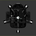 Mesh Back Office Chair with Headrest Armrests Black Seat and Silver Base with Wheels
