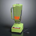 Vintage Green Blender With Transparent Jar Control Buttons And Power Cord