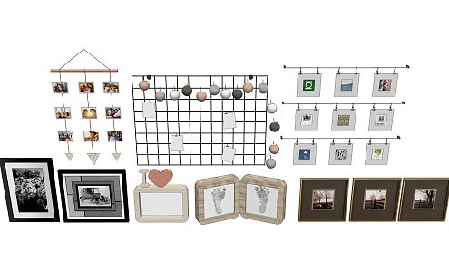 Modern Photo Wall Photo Frame Photo Wall 3d model