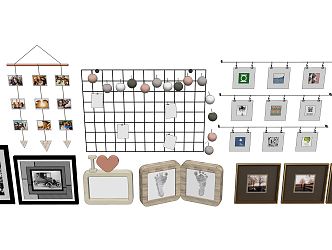 Modern Photo Wall Photo Frame Photo Wall 3d model