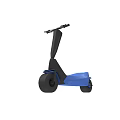 Blue Electric Scooter With Modern Design And Lightweight Frame For Daily Use