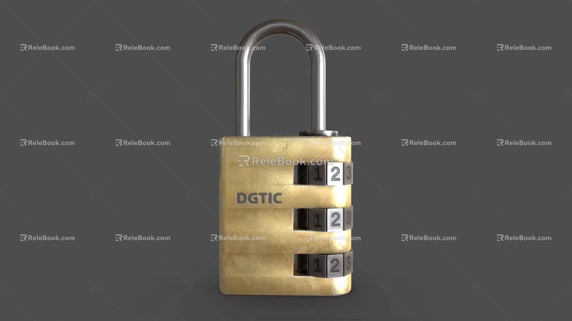 Code lock sub-lock head metal lock copper lock door lock old lock antique lock retro lock low face number low model simple model game video level 3d model