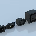 Various Black Switch Panels Featuring Different Socket Interfaces And Modern Design