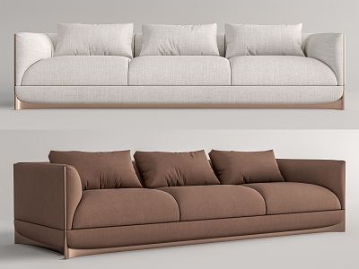 Modern three-seat sofa multiplayer sofa model