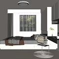Modern Tatami Bedroom Interior Design With Platform Bed Storage Cabinets And Ambient Lighting