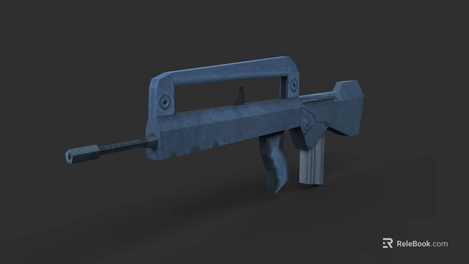 Modern Tactical Rifle 3D Model Featuring Ergonomic Grip And Barrel Design 3d model
