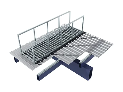 Hardware Tools Metal Platform With Safety Railing And Slatted Surface 3d model