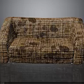 Unique Woven Sofa Furniture With Brown Purple Patterns And Modern Design