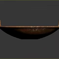 Aged Orange Tray With Two Handles And Textured Surface For Home Use 3d model