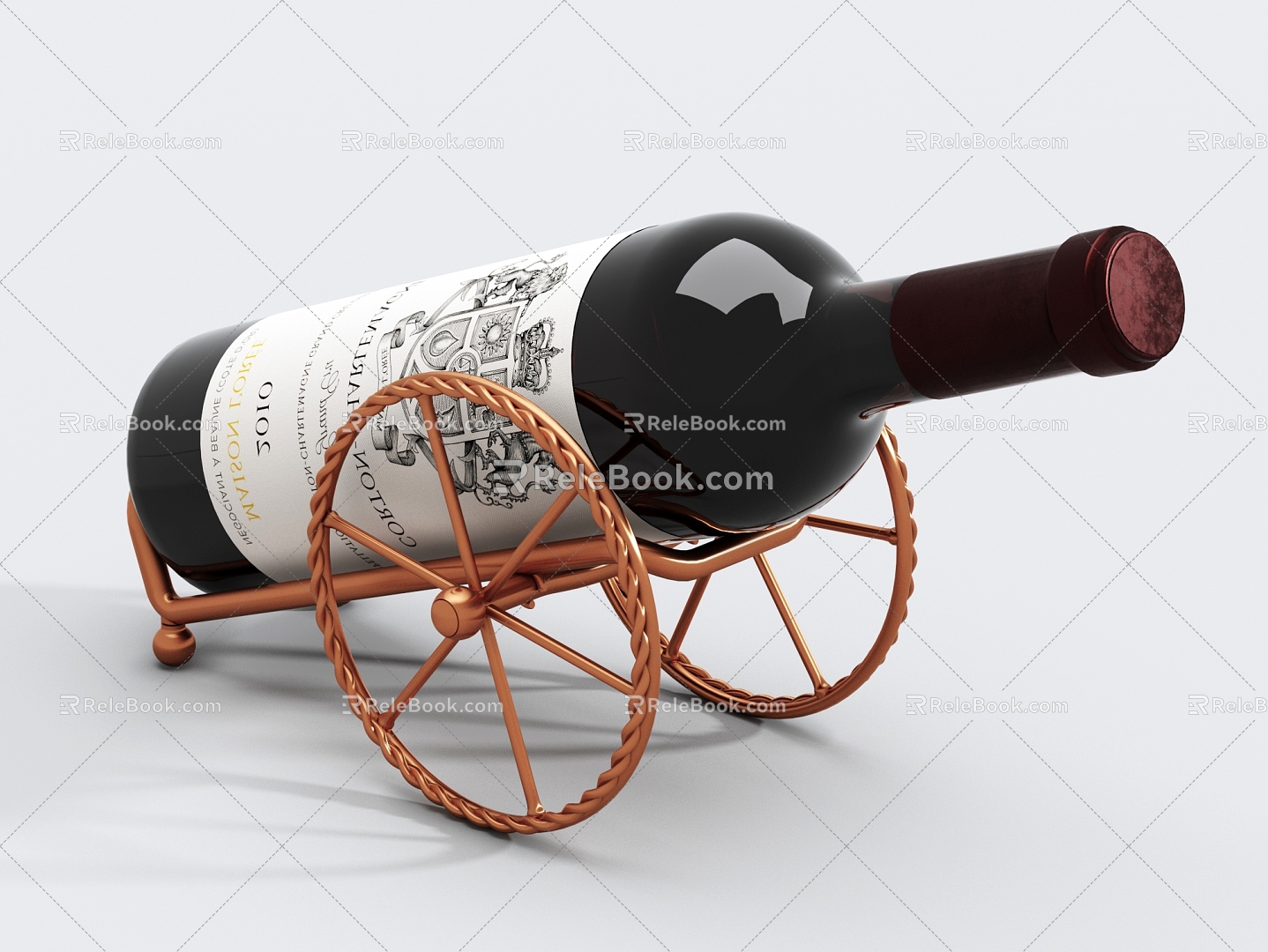 Red Wine Wine Wine Rack Red Wine Ornaments 3d model