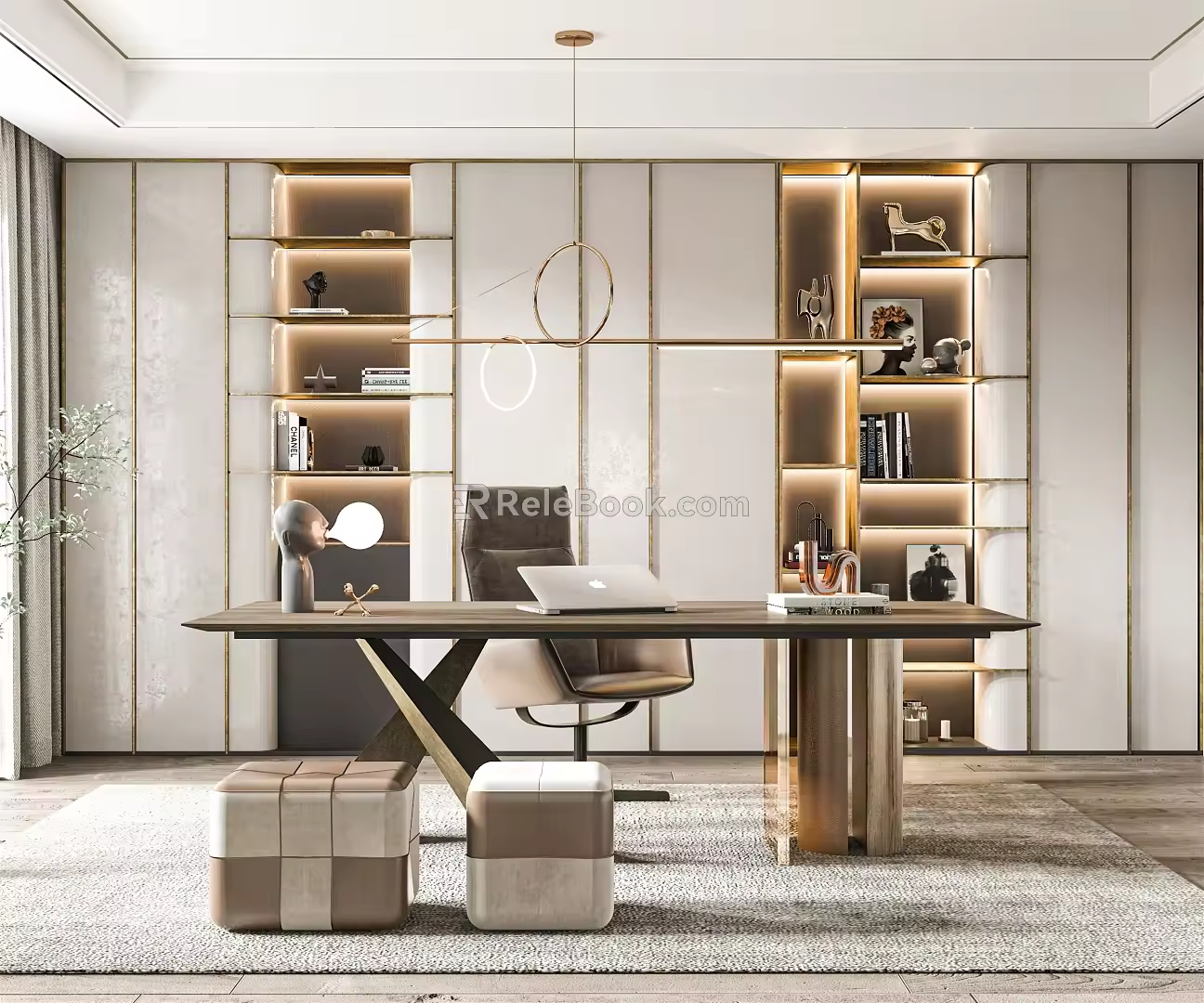 Light Luxury Study 3d model
