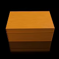 Orange Storage Box With Textured Surface A Stylish Practical Daily Life Household Essential