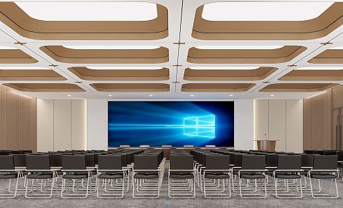 Modern Conference Hall Large Conference Room 3d model