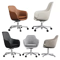 Modern Design Office Chair With Multiple Colors Leather And Fabric Swivel Casters