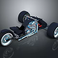 Futuristic Concept Motorcycle With Oversized Tires Streamlined Bodywork And Sporty Design Elements