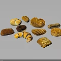 Assorted Baked Pastries Collection With Croissants Buns Chocolate Toppings And Nutty Varieties