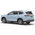 Light Blue Modern New Energy SUV With Front Grille And Multi Spoke Wheels