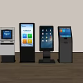 Modern Self Service All In One Kiosks With Different Designs And Screen Interfaces