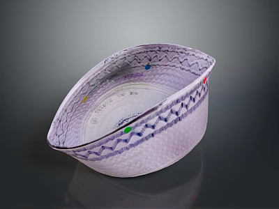 Purple Woven Fashion Accessory With Colorful Accents And Stylish Textured Design For Outfits 3d model