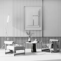 Modern leisure sofa combination single chair 3d model