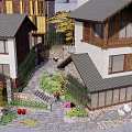 Traditional Chinese Guesthouse Building With Stone Walls Wooden Elements And Lush Greenery