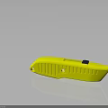 Bright Yellow Ribbed Surface Handheld Device With Black Component And Smooth Finish 3d model