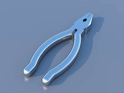 High Quality Silver Pliers Essential Hardware Tool With Sturdy Metal Handles And Grip Design 3d model