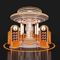 Booth Mid-island Booth Display Cabinet Mid-island Display Cabinet Mid-island Structure Modeling Ring-shaped Mid-island Round Mid-island Display Platform Mid-island Display Platform Mid-island Display Board 3d model