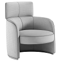 Elegant Beige Velvet Leisure Chair With Curved Armrests And Modern Design