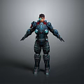 Functional Mechanical Armor Suit With Blue Glowing Details For Daily Use