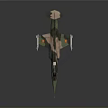 Aerospace Vehicle Model With Camouflage Design Sharp Nose And Wing Emblems 3d model