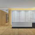 Spacious Public Office Space With Long Wooden Tables Ergonomic Chairs Open Bookshelves And Pendant Lights