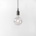Colorful Modern Pendant Lights With Various Colored Lamp Holders And Transparent Bulbs