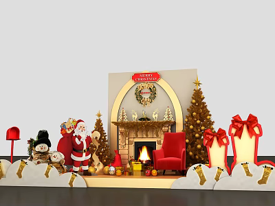 Jane Europe and the United States Chen Merchants indoor scenery 3d model