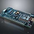 High Quality Electronic Circuit Board With Microchips Connectors Pins And Electronic Components On Green PCB