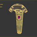Modern controller aircraft handle console submarine compartment 3d model
