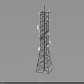 Wireless Communication Tower Equipment With Steel Frame And Multiple Disc Antennas