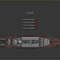 Detailed Warship Model Featuring Radar Systems Missile Launchers And Deck Design