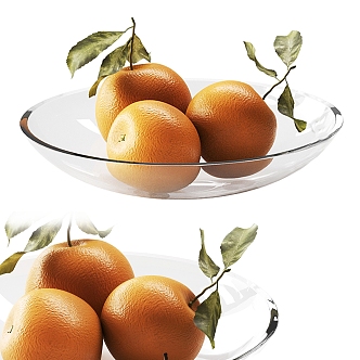 Modern Fruit Orange Fruit Plate Fruit Plate Ornaments Pear Dining Table Ornaments 3d model