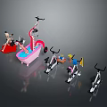 Stylish Stationary Bikes With Various Colors And Modern Fitness Design Features