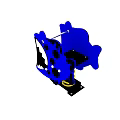 Blue Shark Head Shaped Playground Equipment With Black Spots And Open Mouth