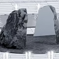Rockery Stones With Mirror Surface In Modern Interior Decorative Design