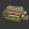 Commercial Food Truck Equipment With Ramen Noodles Sign Awning Tables And Chairs