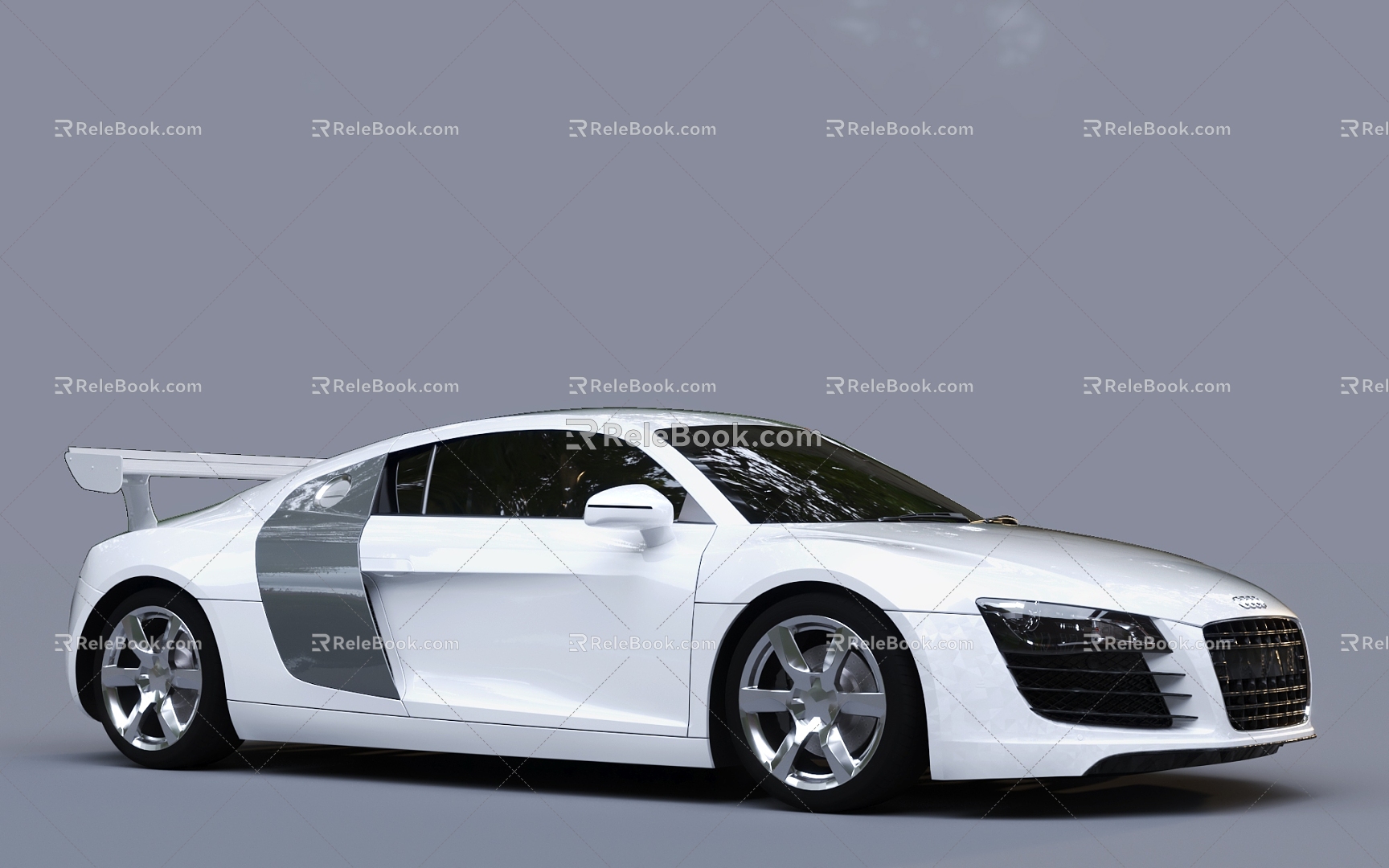 white car sports car audi model