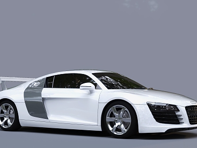 white car sports car audi model