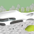 Modern Library Building Yundong Library Ma Yansong 3d model