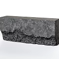 Modern Concrete Reception Desk With Textured Surface And Minimalist Design 3d model